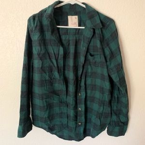 Green plaid flannel